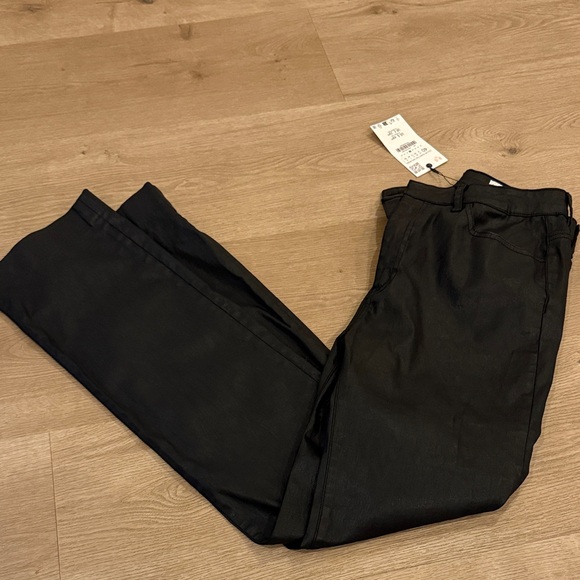 Zara black coated pants - Picture 1 of 7
